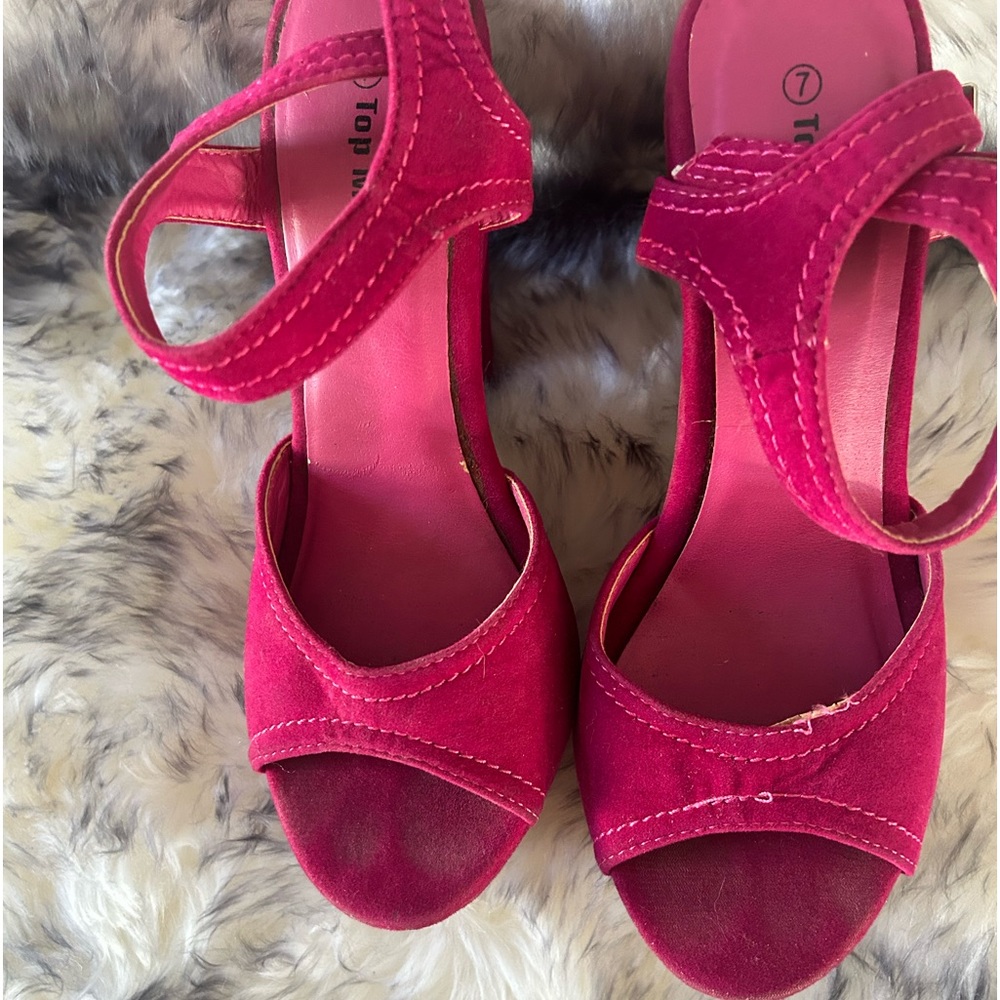 Fushia  stiletto heels